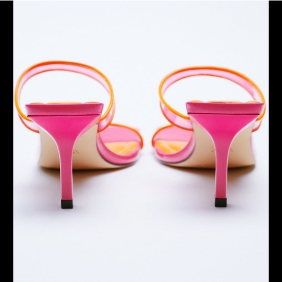 ZARA Square Toe Strappy Sandals - Picture 7 of 8